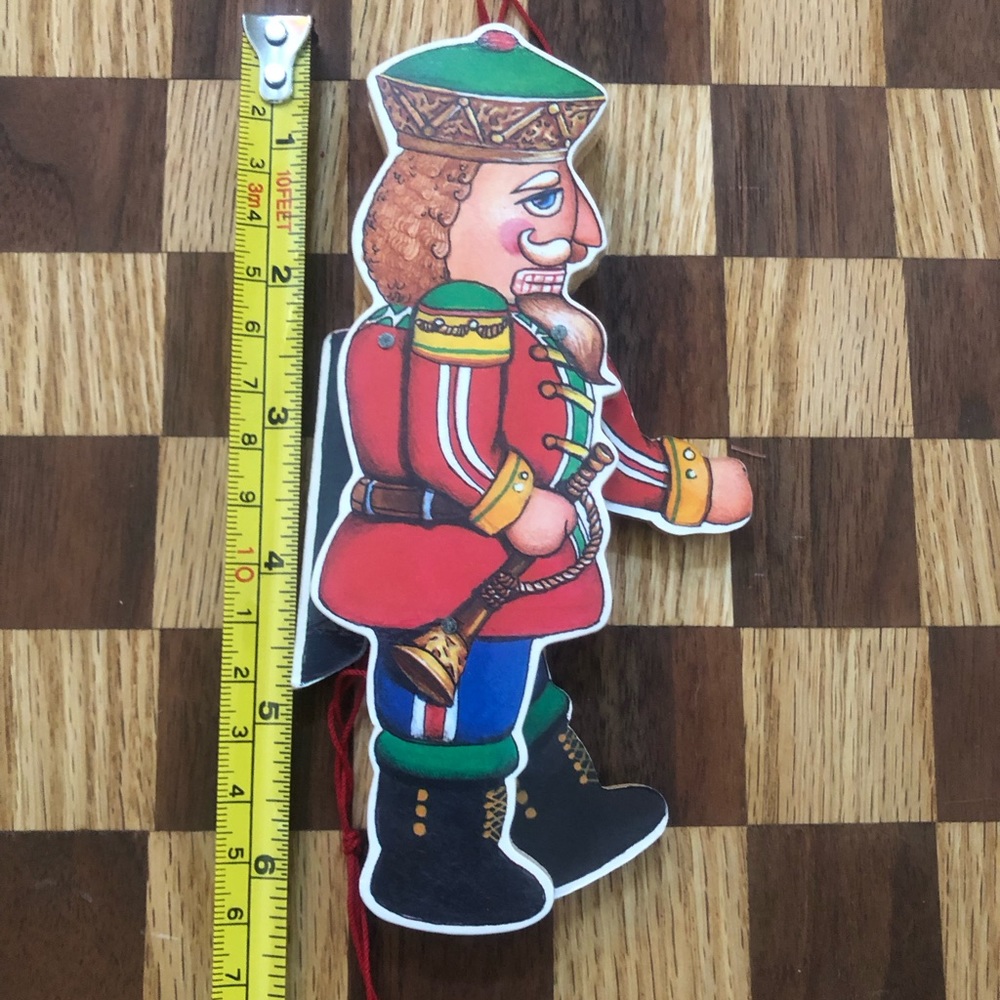 Wooden Nutcracker Puppet - Super cute on a present as a gift tag or on your tree